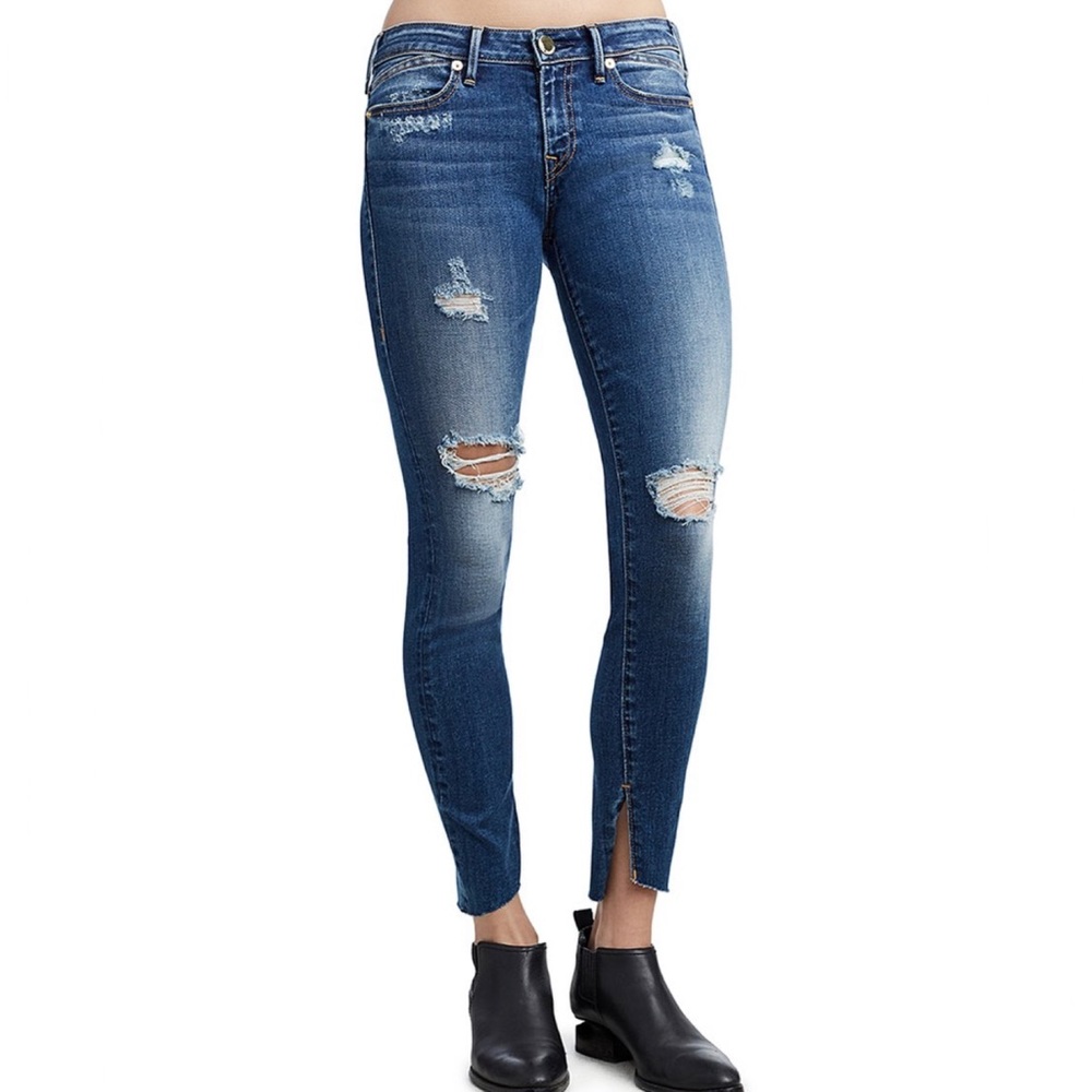 NWT True Religion Broken Night Halle Mid-Rise Super Skinny Women’s Jeans Sz 30